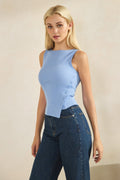 Blue Serenity Side-Slit Top