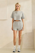 Gray Zenna Short Sleeve Top
