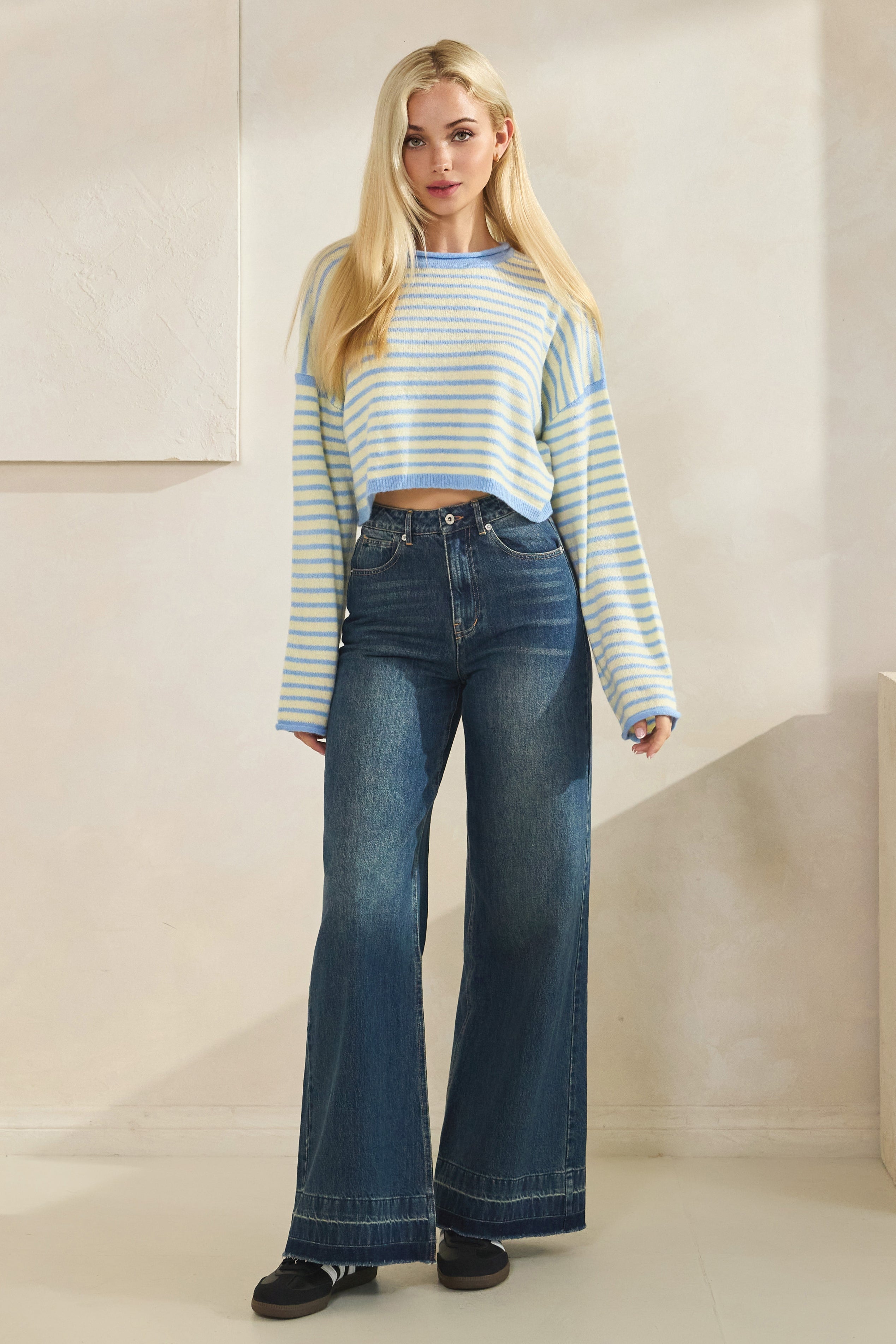 Blue Rumi Pop Stripe Knit