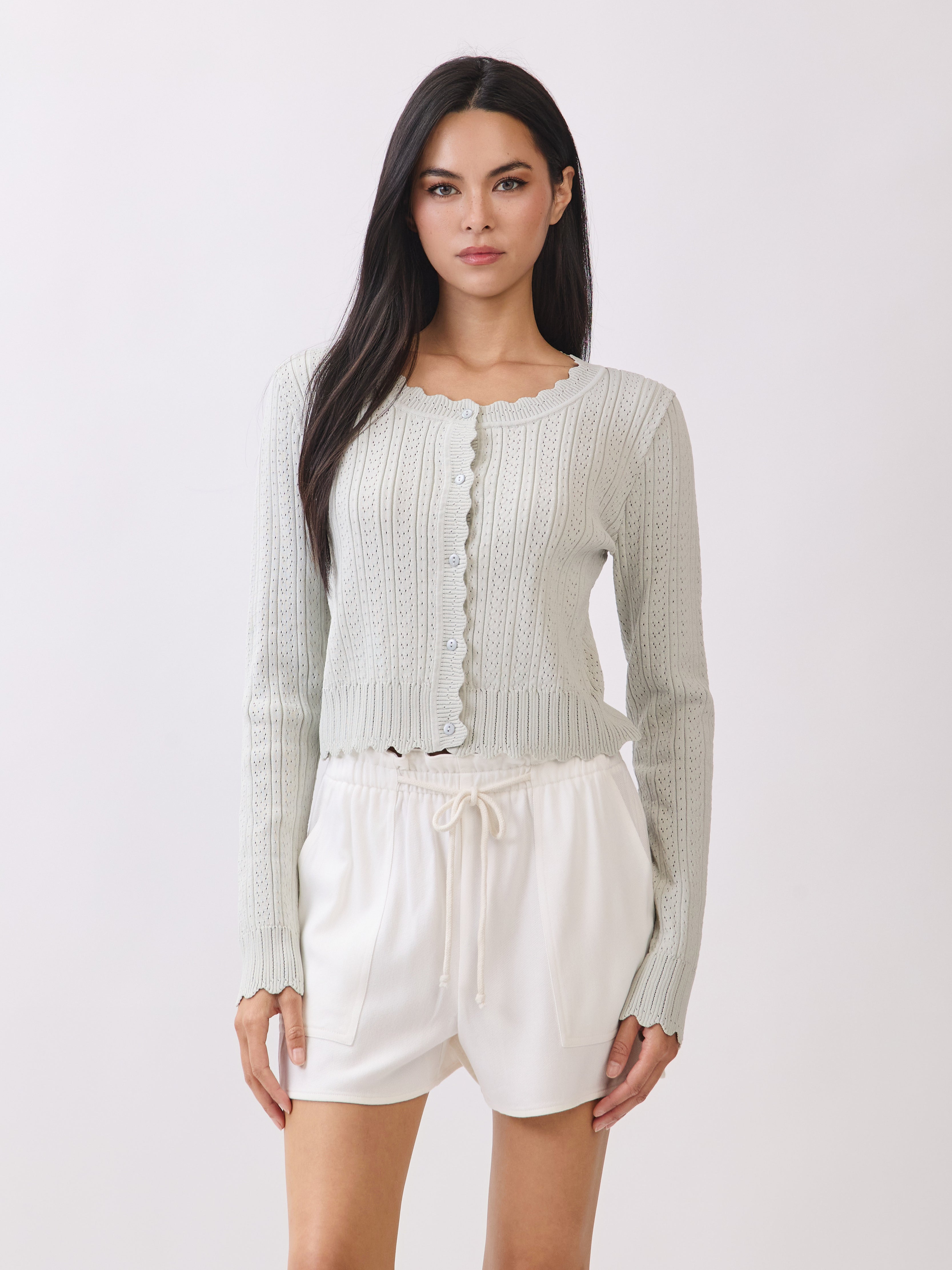 Joelle Scallop Trim Cardigan