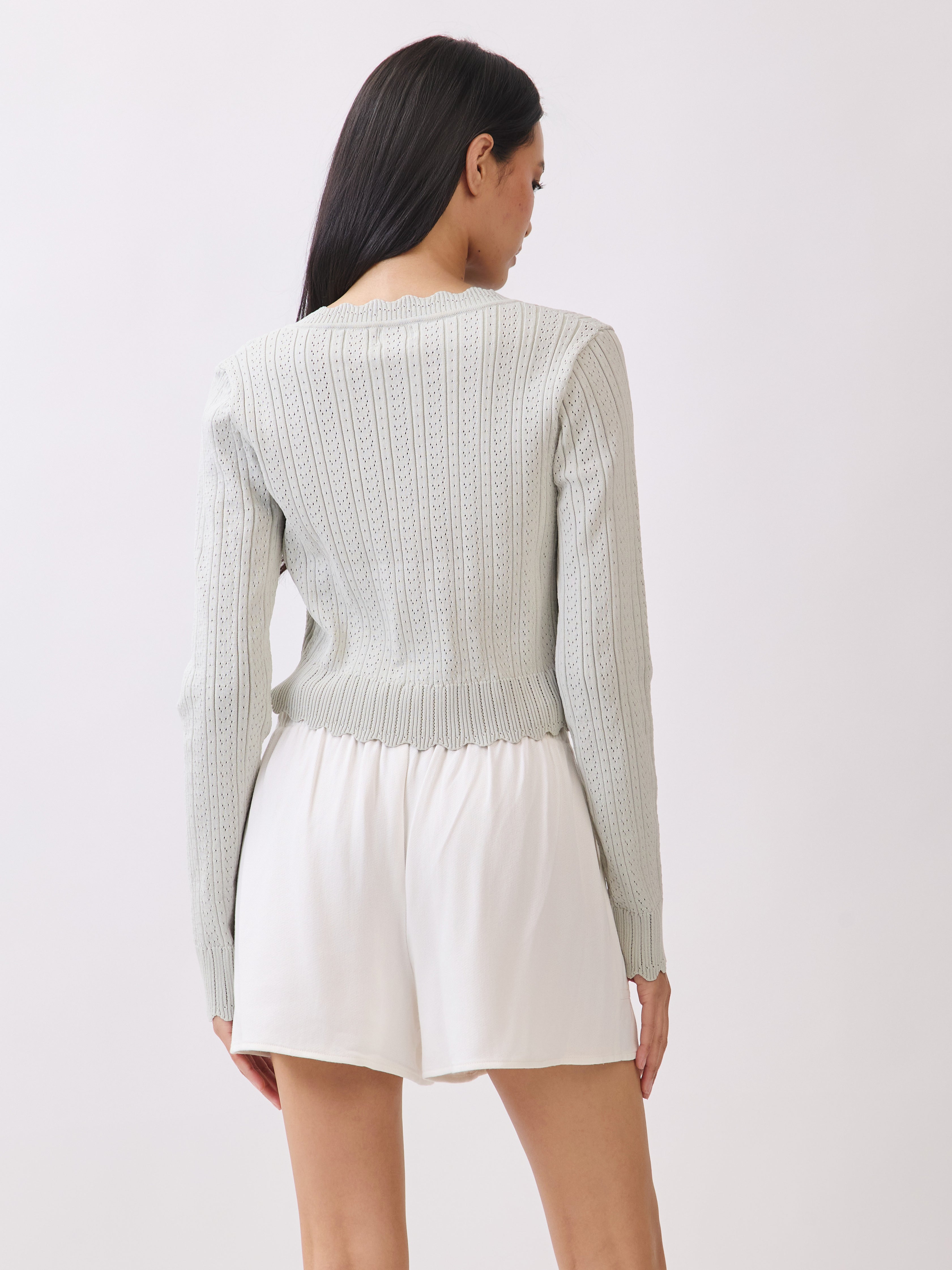 Joelle Scallop Trim Cardigan