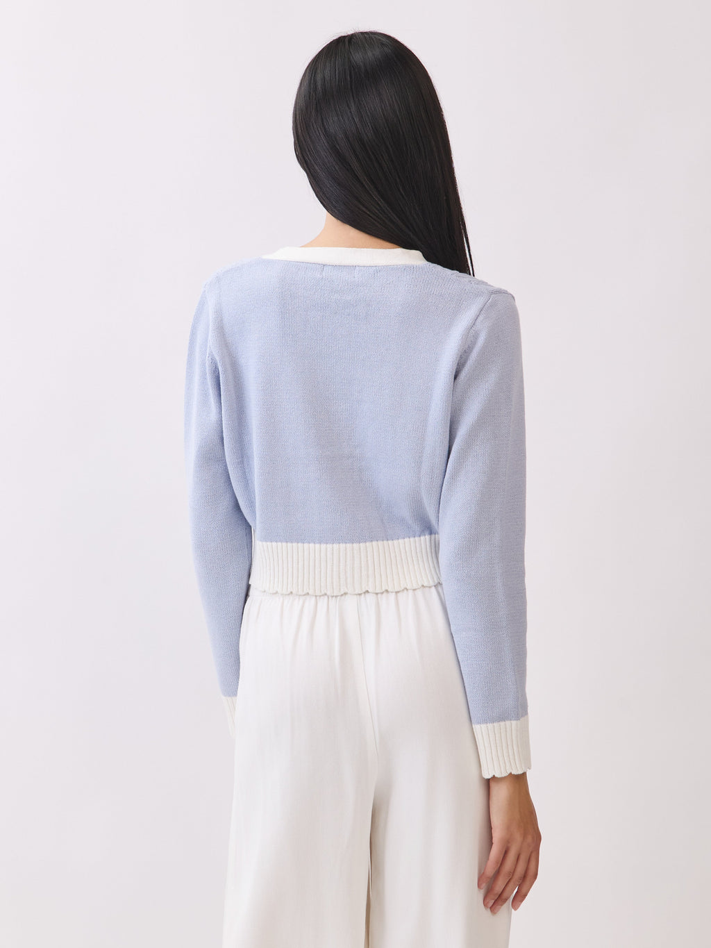 Jordyn Contrast Knit Cardigan