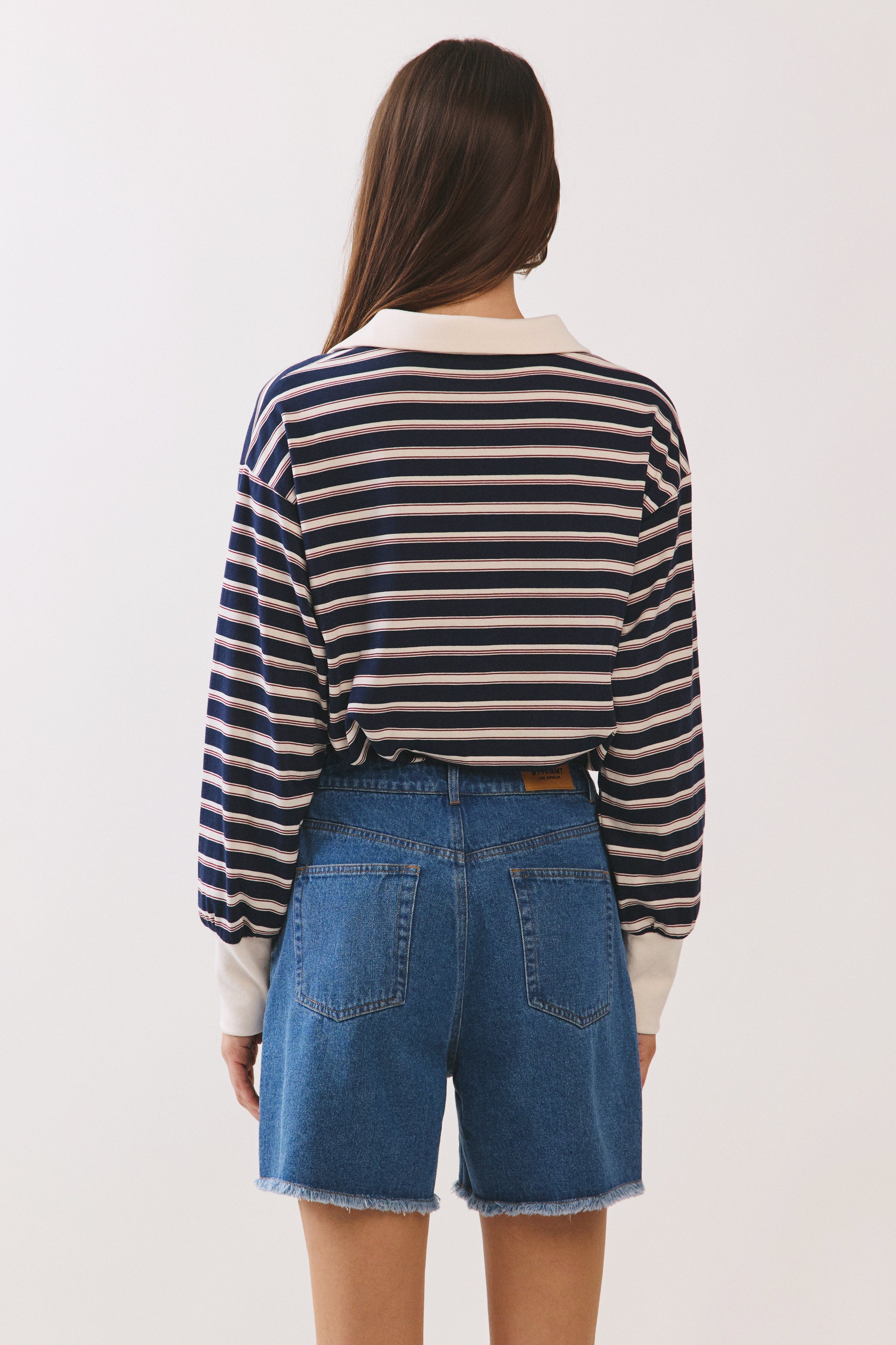 Sloan Striped Long Sleeve Polo