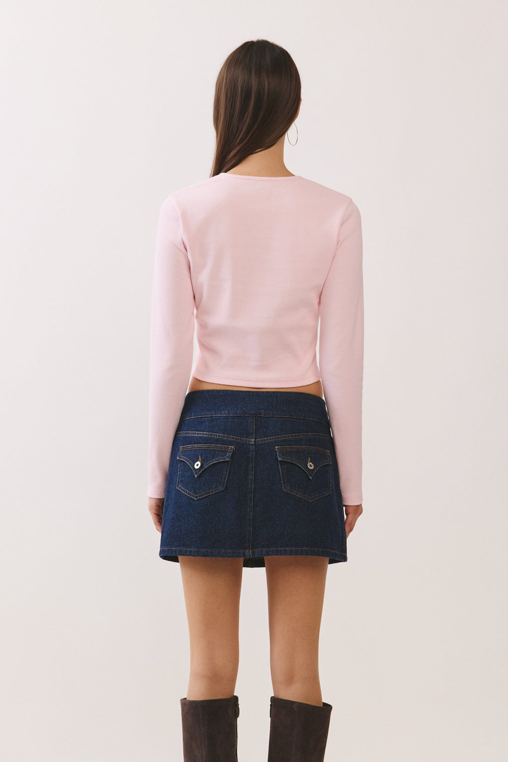 Pink Sophie Ribbed Button Cardigan