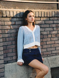 Jordyn Contrast Knit Cardigan